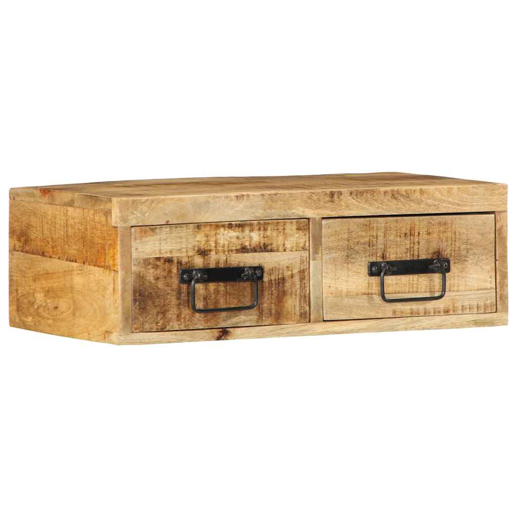 Meuble TV mural 60x30x19 cm Bois de manguier brut