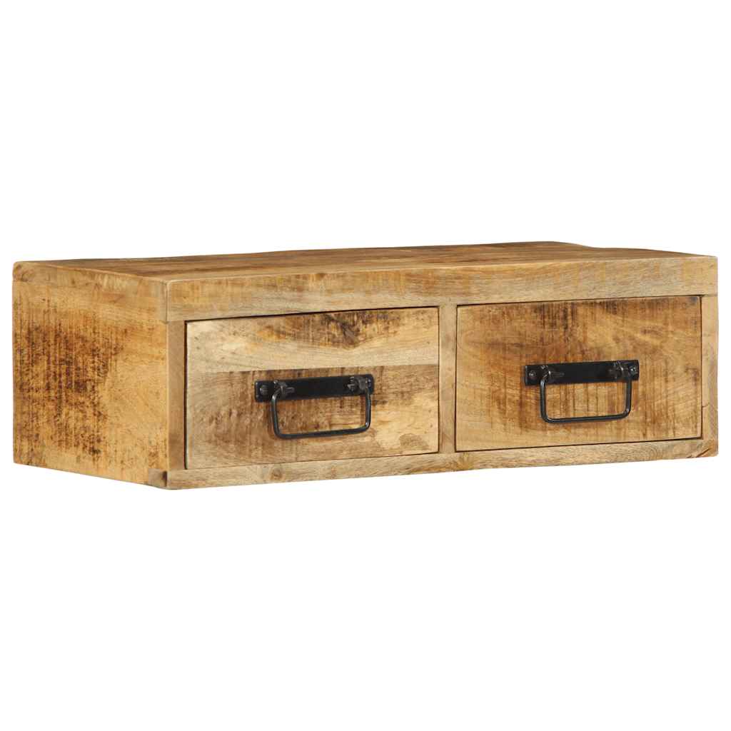 Meuble TV mural 60x30x19 cm Bois de manguier brut