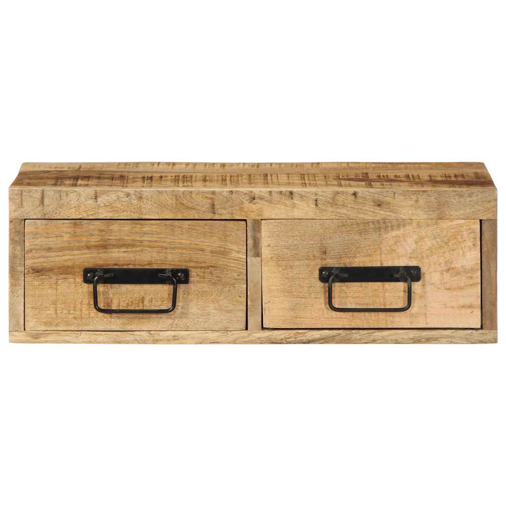 Meuble TV mural 60x30x19 cm Bois de manguier brut