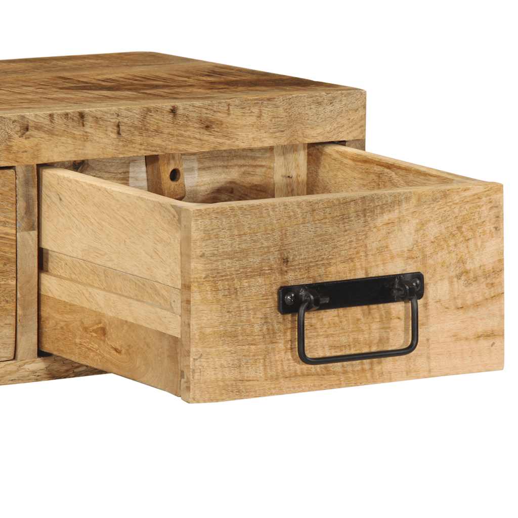 Meuble TV mural 60x30x19 cm Bois de manguier brut