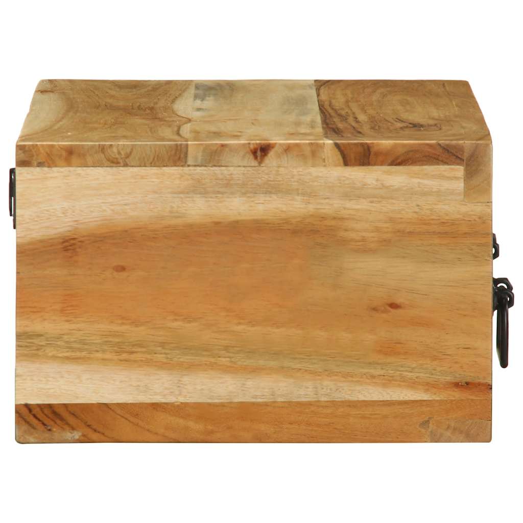 Meuble TV mural 60x30x19 cm en bois d'acacia massif