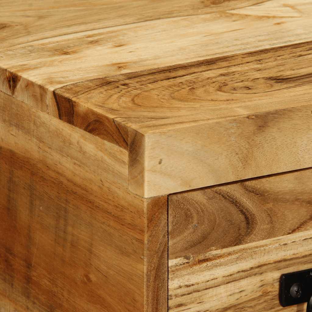 Meuble TV mural 60x30x19 cm en bois d'acacia massif