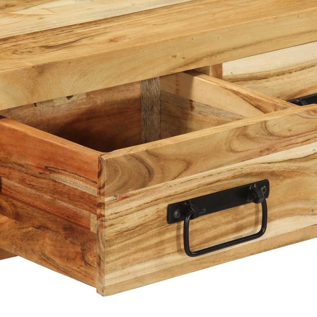 Meuble TV mural 60x30x19 cm en bois d'acacia massif