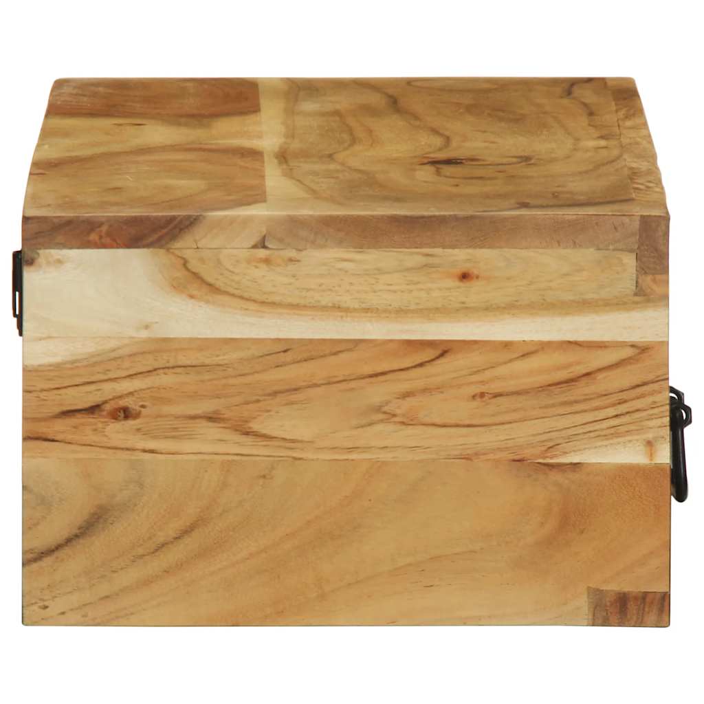 Meuble TV mural 100x30x19 cm en bois d'acacia massif
