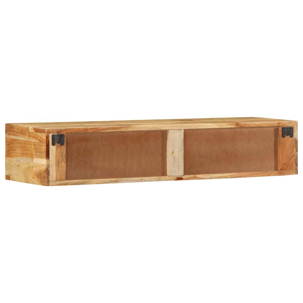 Meuble TV mural 100x30x19 cm en bois d'acacia massif