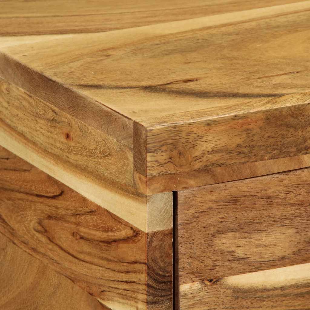 Meuble TV mural 100x30x19 cm en bois d'acacia massif