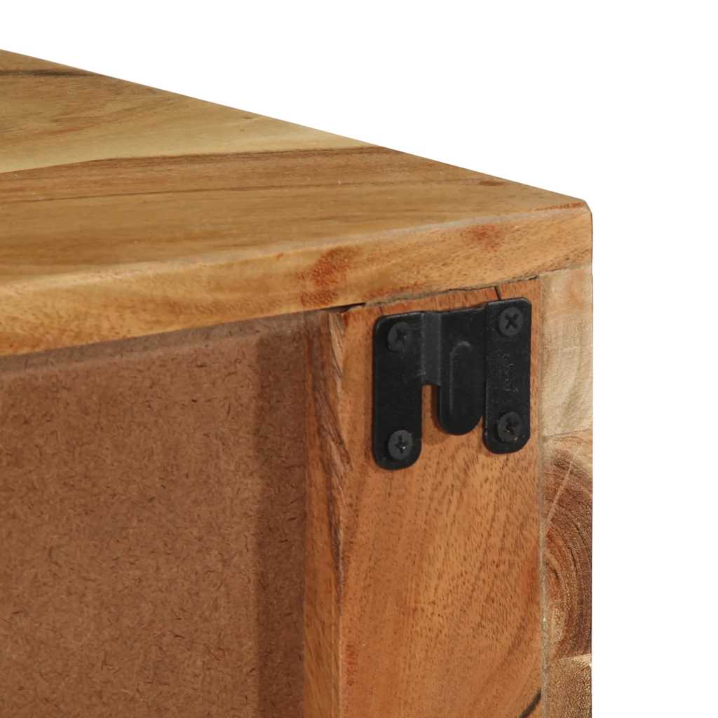 Meuble TV mural 100x30x19 cm en bois d'acacia massif