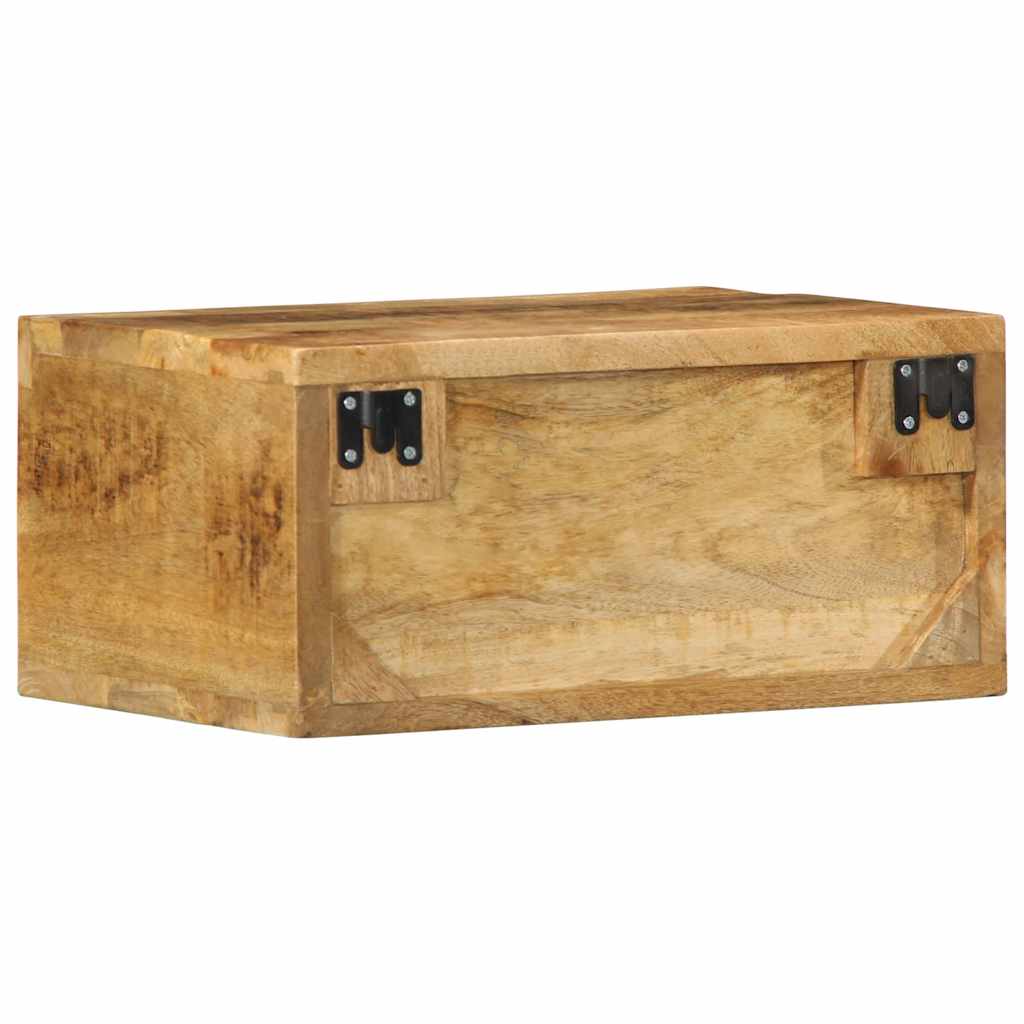Meuble TV mural 40x30x19 cm Bois de manguier brut