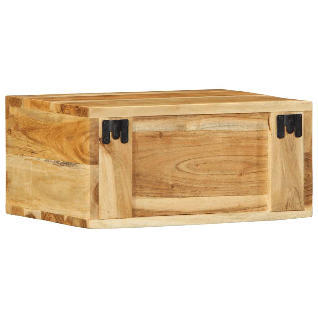 Meuble TV mural 40x30x19 cm en bois d'acacia massif