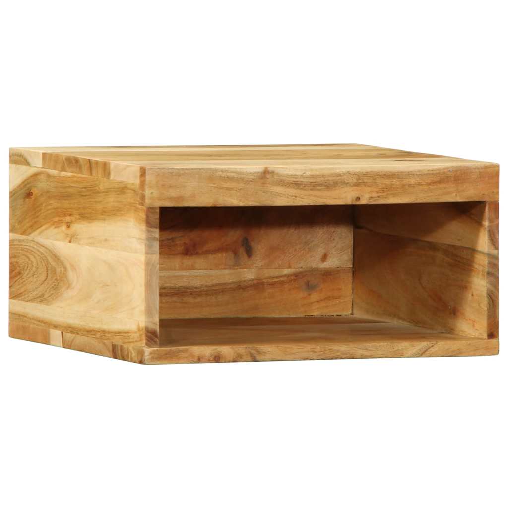 Meubles muraux TV 2 pièces en bois d'acacia massif