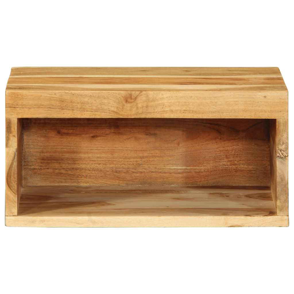 Meubles muraux TV 2 pièces en bois d'acacia massif