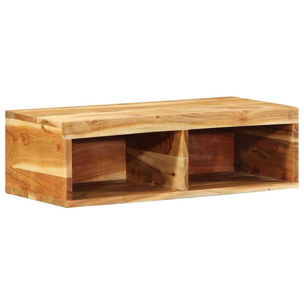 Meuble TV mural 60x30x19 cm en bois d'acacia massif