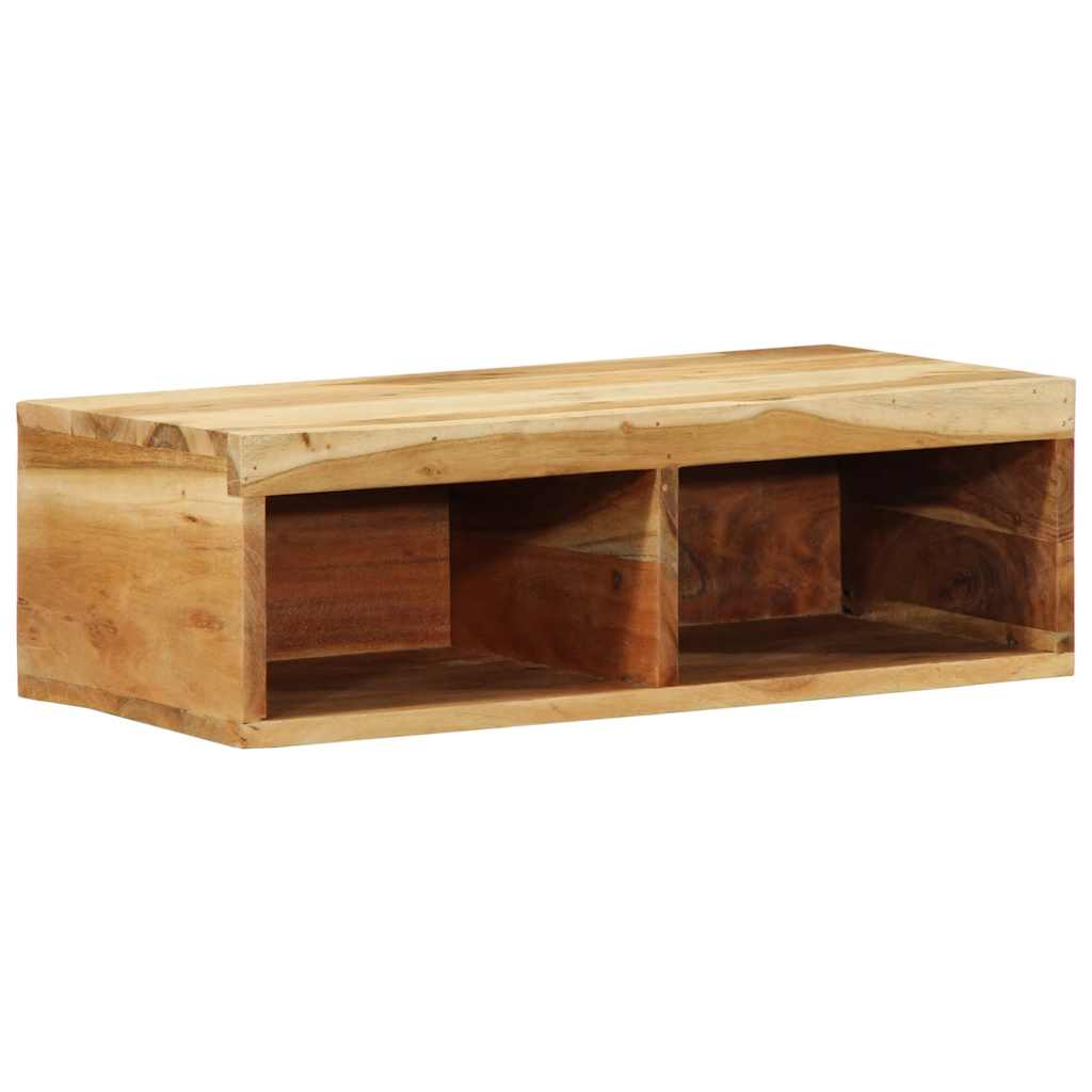 Meuble TV mural 60x30x19 cm en bois d'acacia massif