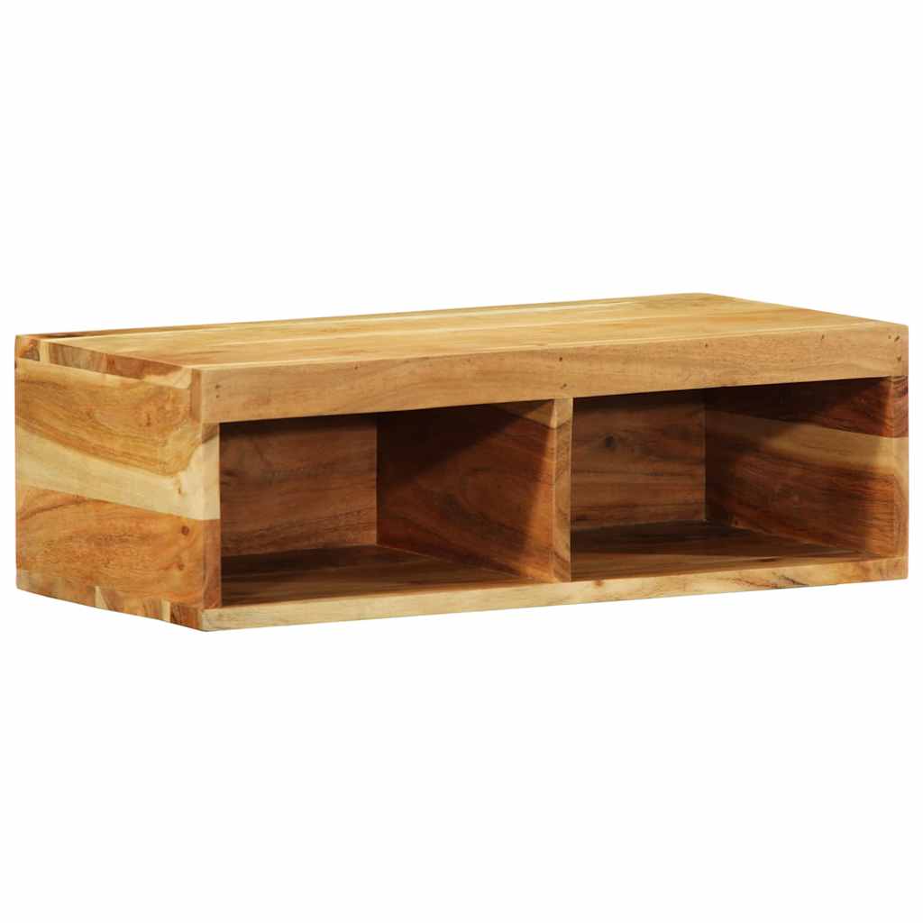 Meuble TV mural 60x30x19 cm en bois d'acacia massif