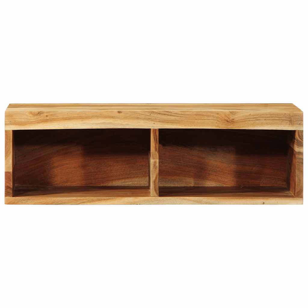 Meuble TV mural 60x30x19 cm en bois d'acacia massif