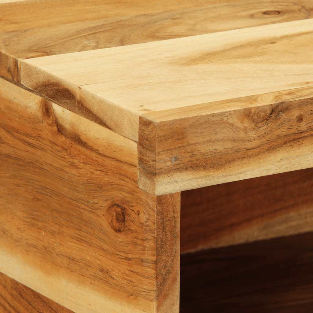 Meuble TV mural 60x30x19 cm en bois d'acacia massif