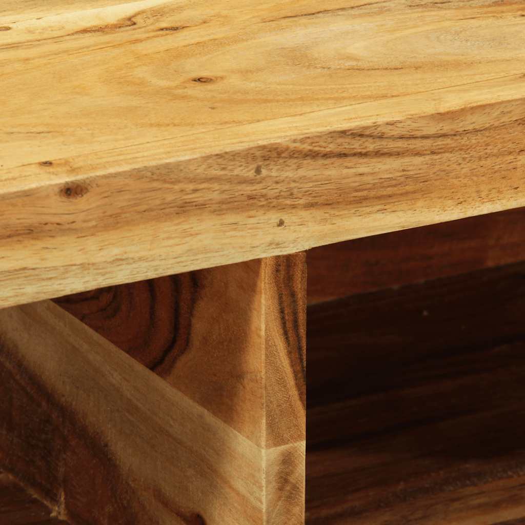 Meuble TV mural 60x30x19 cm en bois d'acacia massif