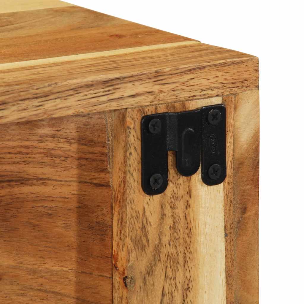 Meuble TV mural 60x30x19 cm en bois d'acacia massif