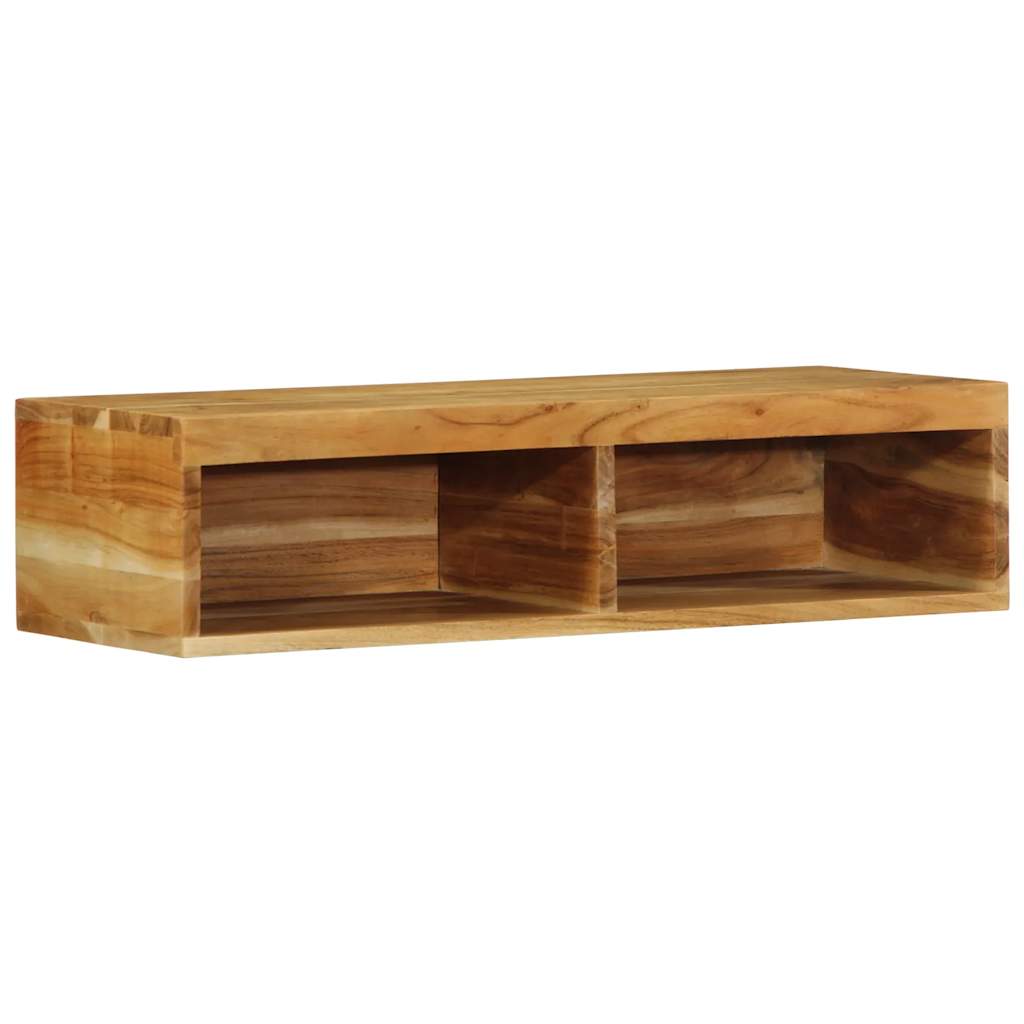 Meuble TV mural 80x30x19 cm en bois d'acacia massif