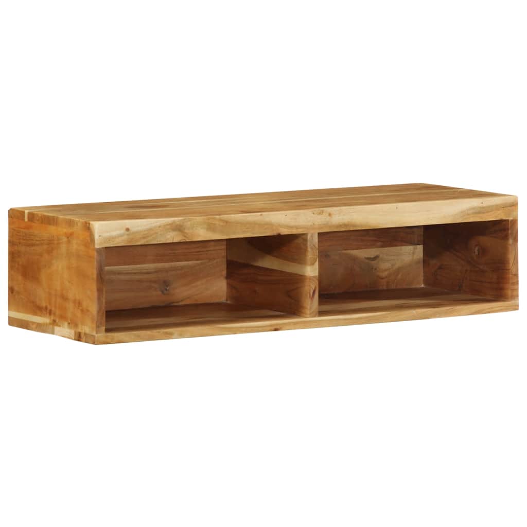 Meuble TV mural 80x30x19 cm en bois d'acacia massif