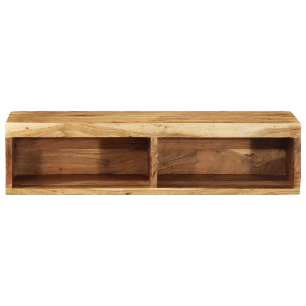 Meuble TV mural 80x30x19 cm en bois d'acacia massif