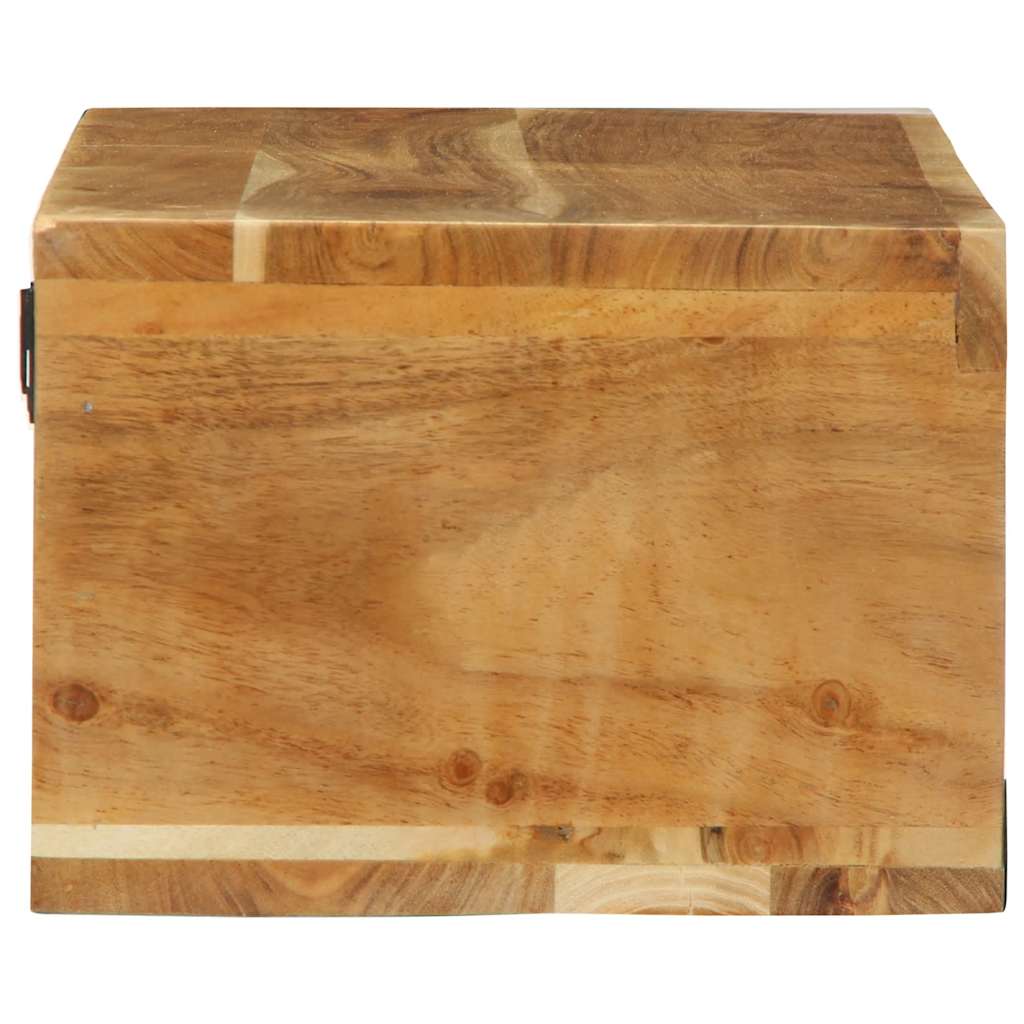 Meuble TV mural 80x30x19 cm en bois d'acacia massif