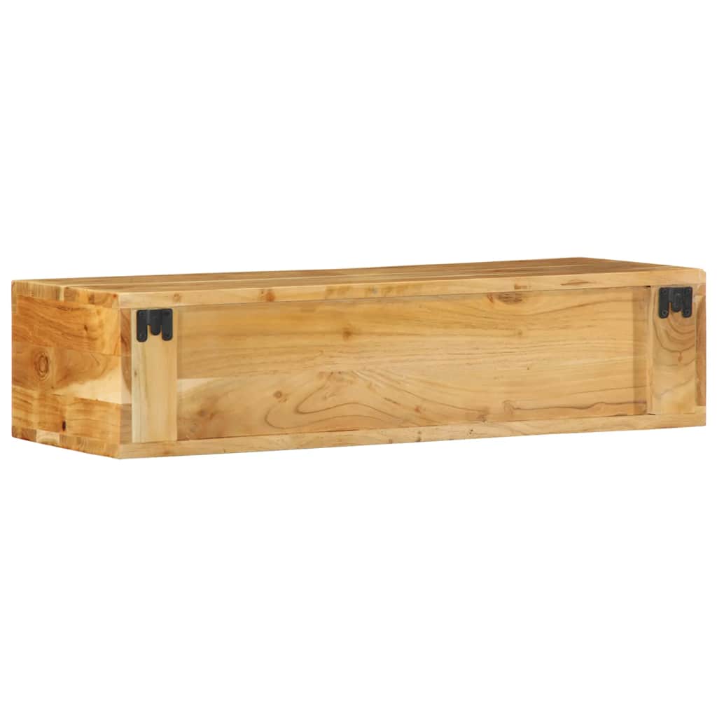 Meuble TV mural 80x30x19 cm en bois d'acacia massif
