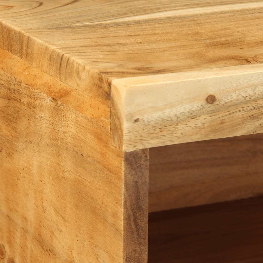 Meuble TV mural 80x30x19 cm en bois d'acacia massif