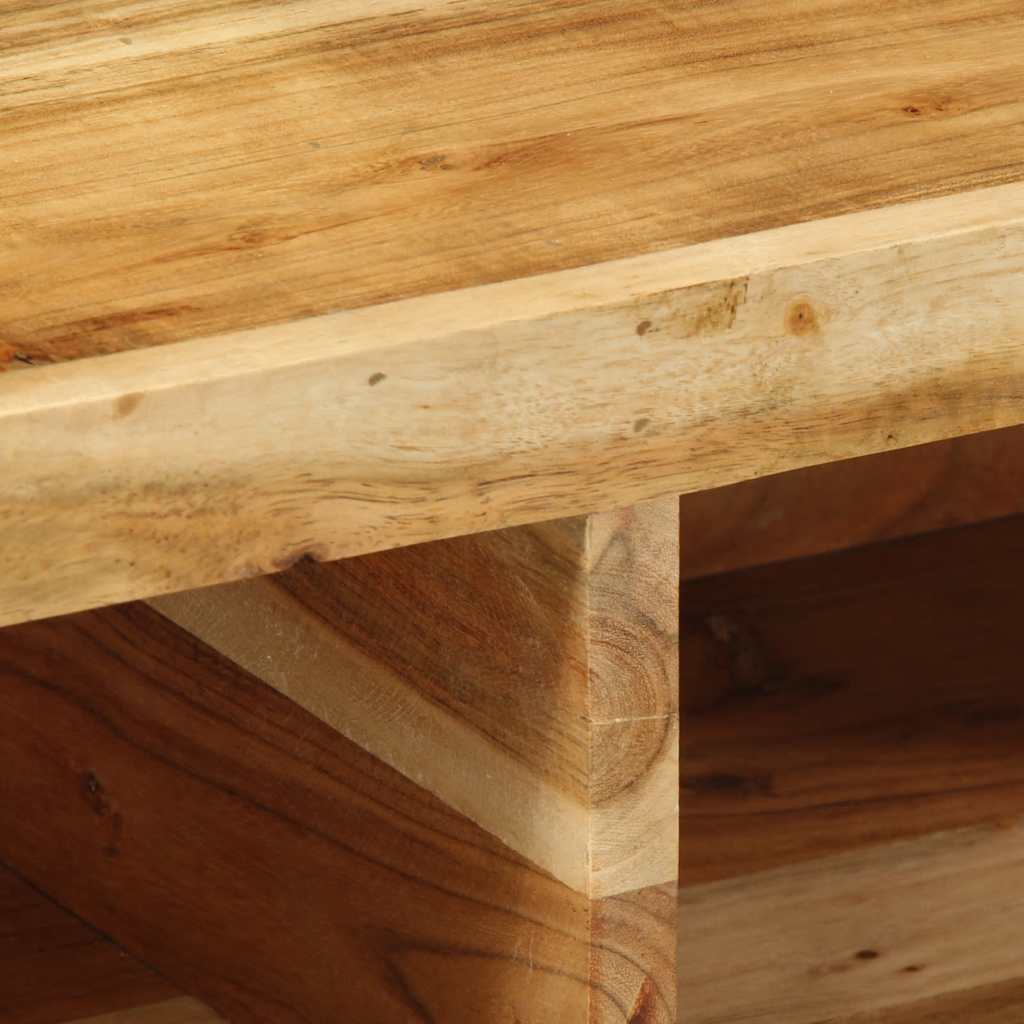 Meuble TV mural 80x30x19 cm en bois d'acacia massif