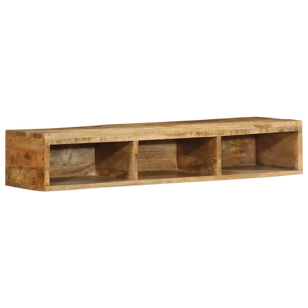 Meuble TV mural 100x30x19 cm Bois de manguier brut