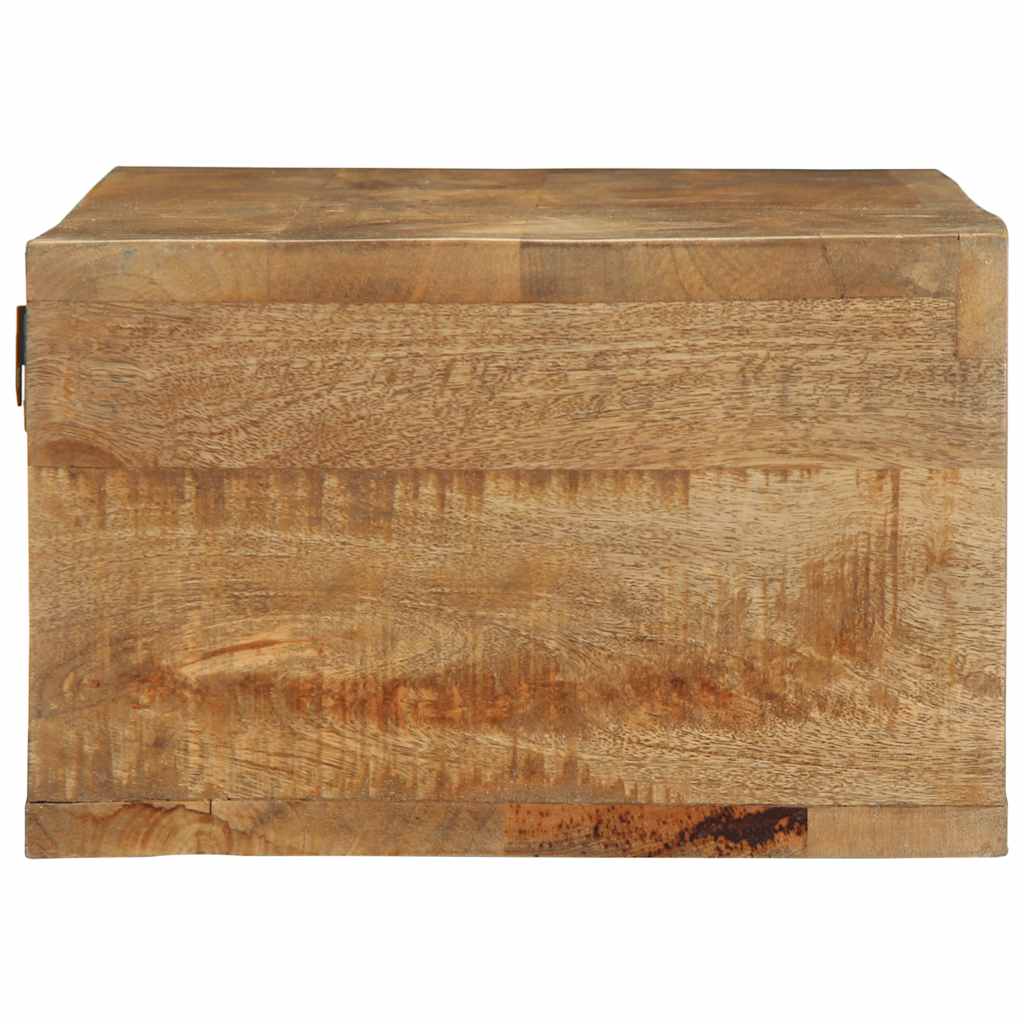 Meuble TV mural 100x30x19 cm Bois de manguier brut