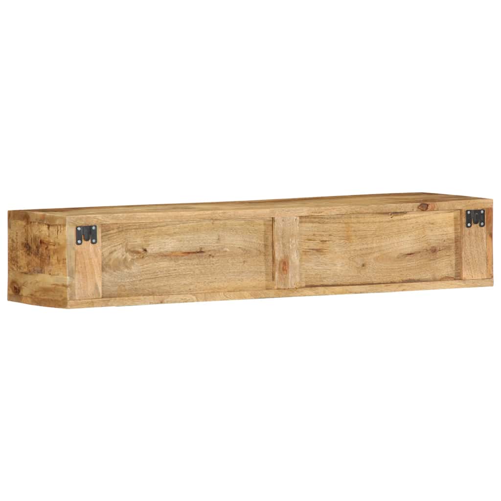 Meuble TV mural 100x30x19 cm Bois de manguier brut