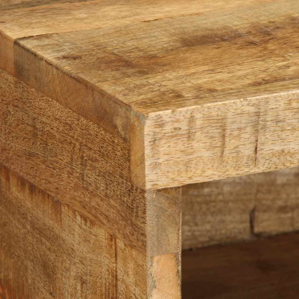 Meuble TV mural 100x30x19 cm Bois de manguier brut
