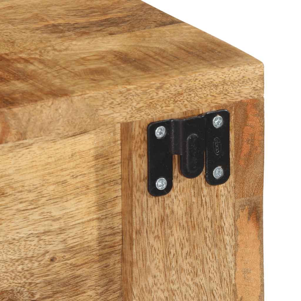 Meuble TV mural 100x30x19 cm Bois de manguier brut
