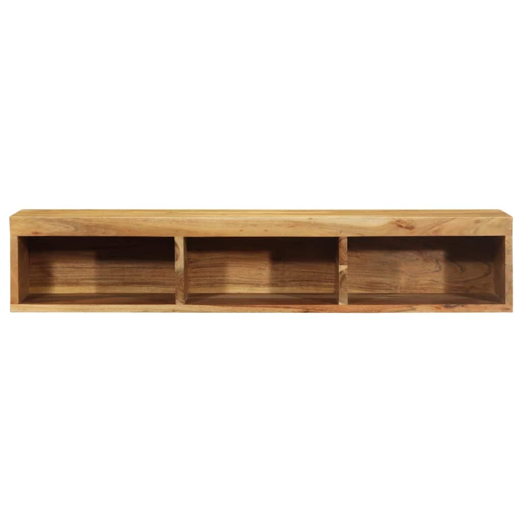 Meuble TV mural 100x30x19 cm en bois d'acacia massif