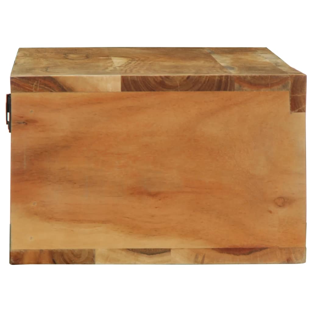 Meuble TV mural 100x30x19 cm en bois d'acacia massif
