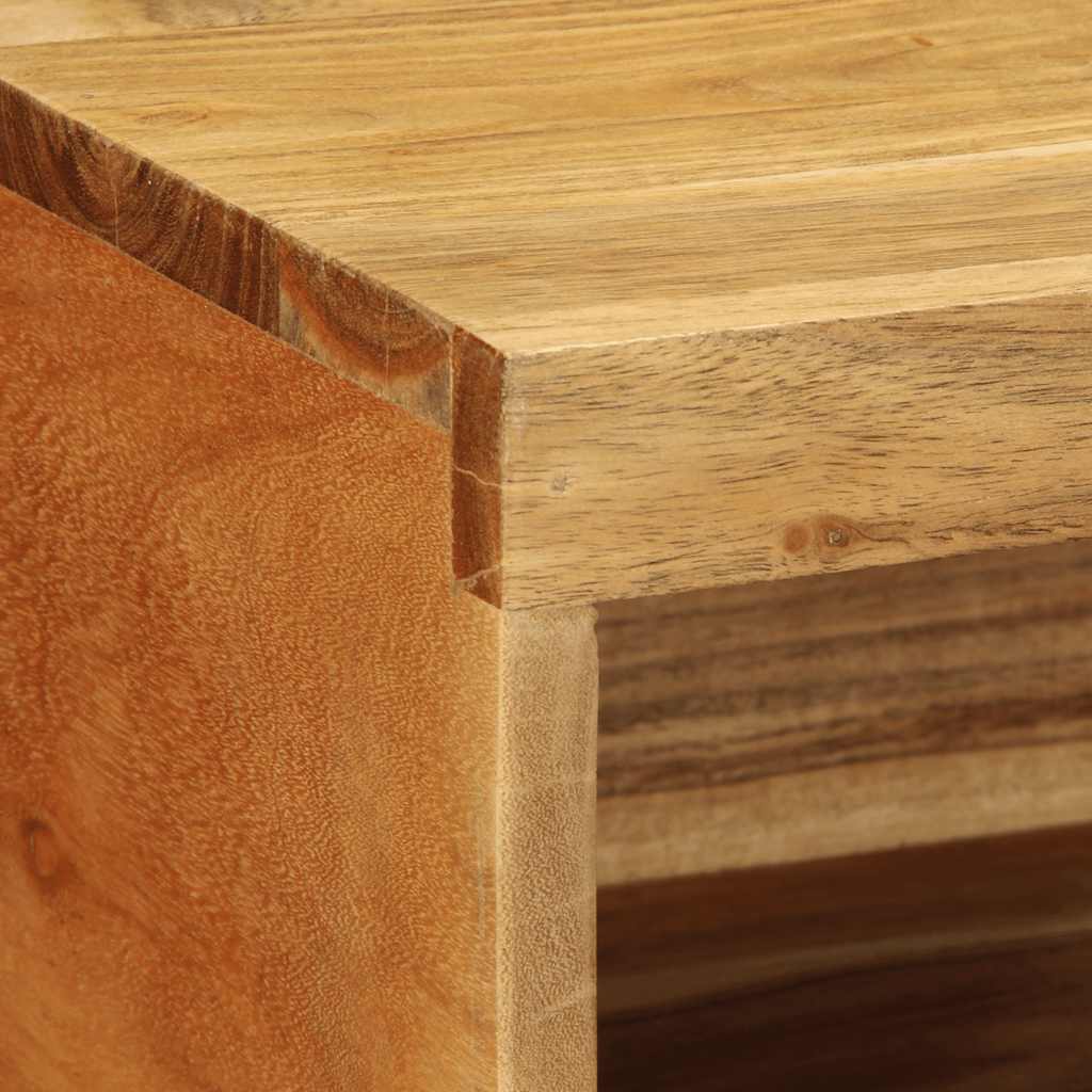 Meuble TV mural 100x30x19 cm en bois d'acacia massif