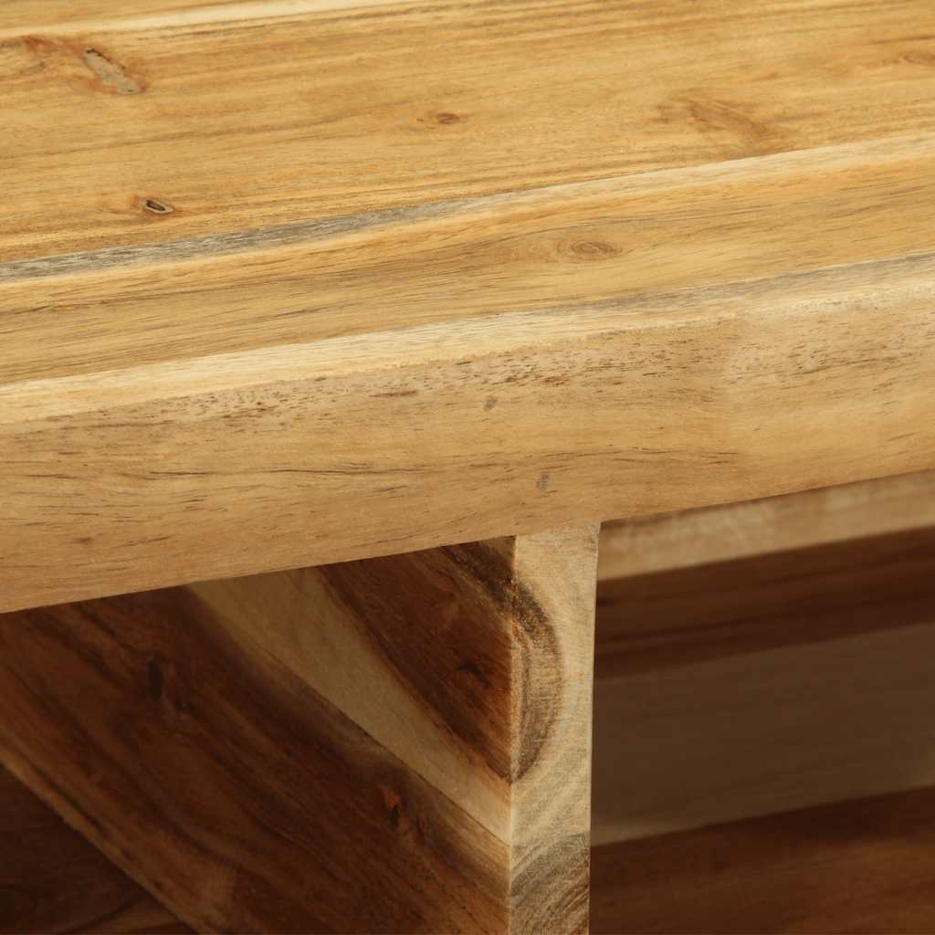 Meuble TV mural 100x30x19 cm en bois d'acacia massif