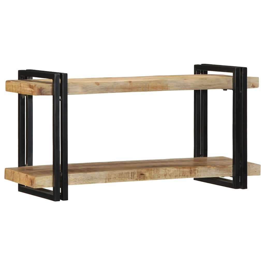 Wall shelf 90x33x45 cm rough solid mango wood