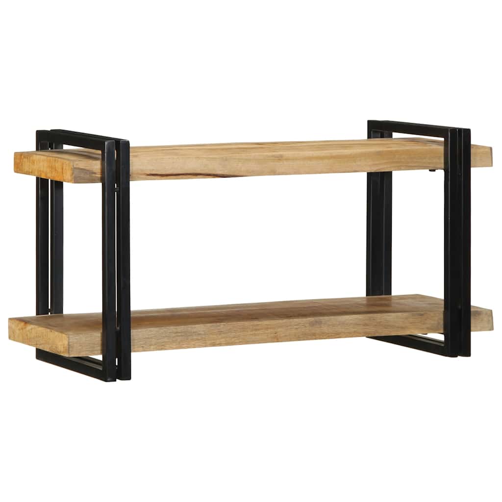 Wall shelf 90x33x45 cm rough solid mango wood