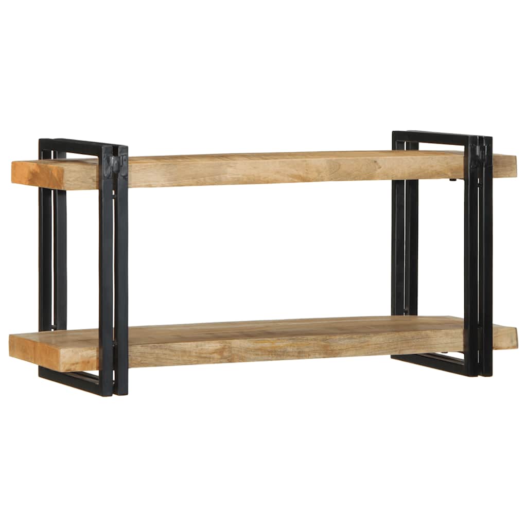 Wall shelf 90x33x45 cm rough solid mango wood