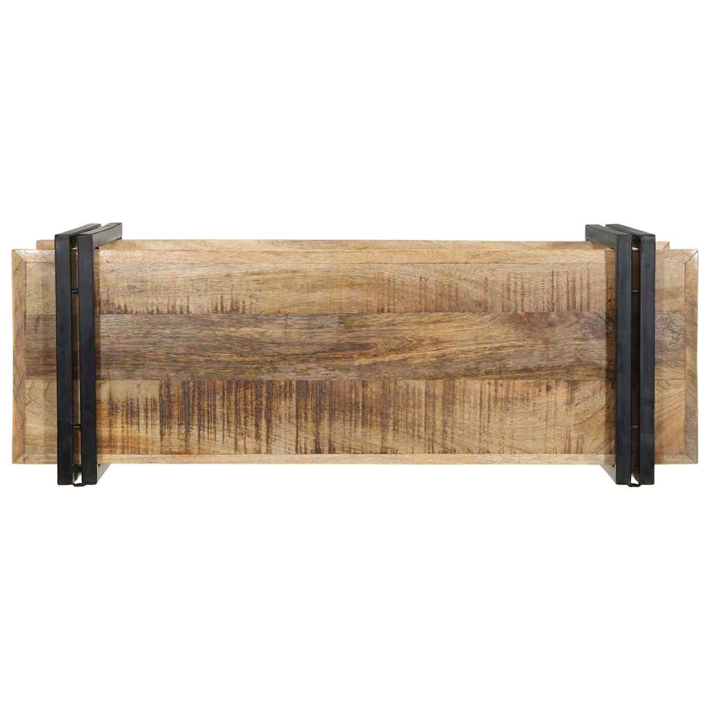 Wall shelf 90x33x45 cm rough solid mango wood