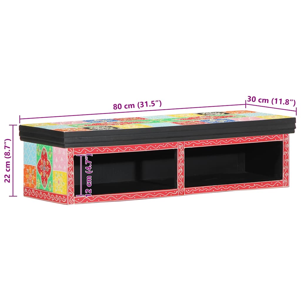 TV-Schränk Mehrfarbig 80 x 30 x 22 cm Holzwerkstoff