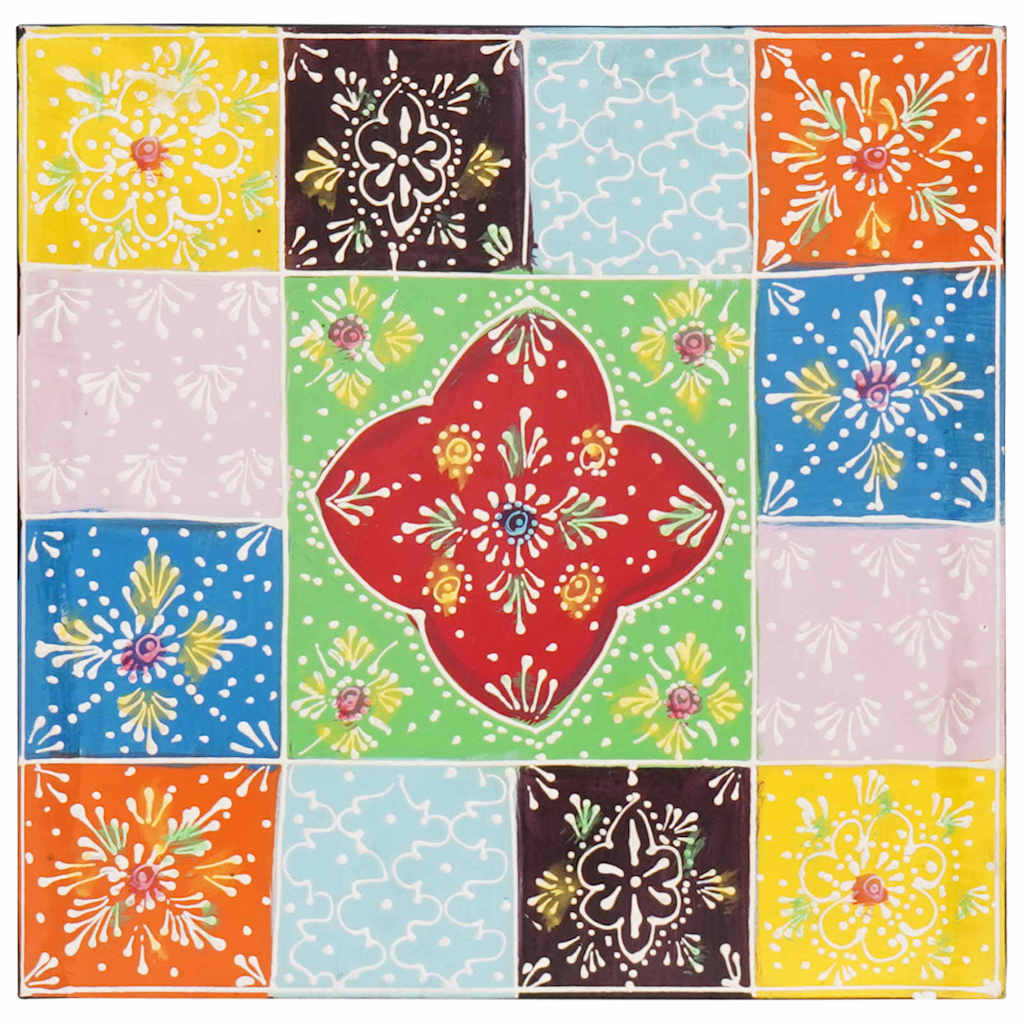 Kommode mit Regal Mehrfarbig 30 x 30 x 90 cm Massivholz Mango