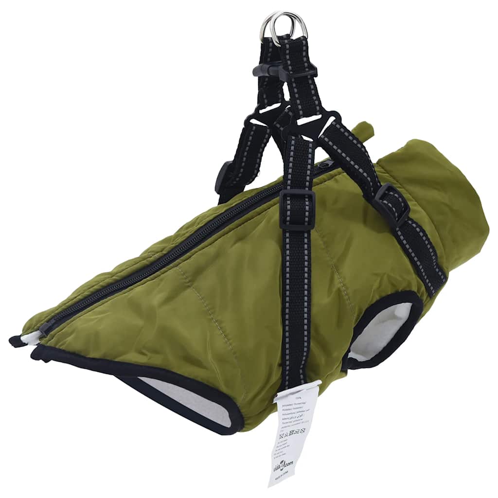 Harnais imperméable réfléchissant pour chien, vert armée, L36