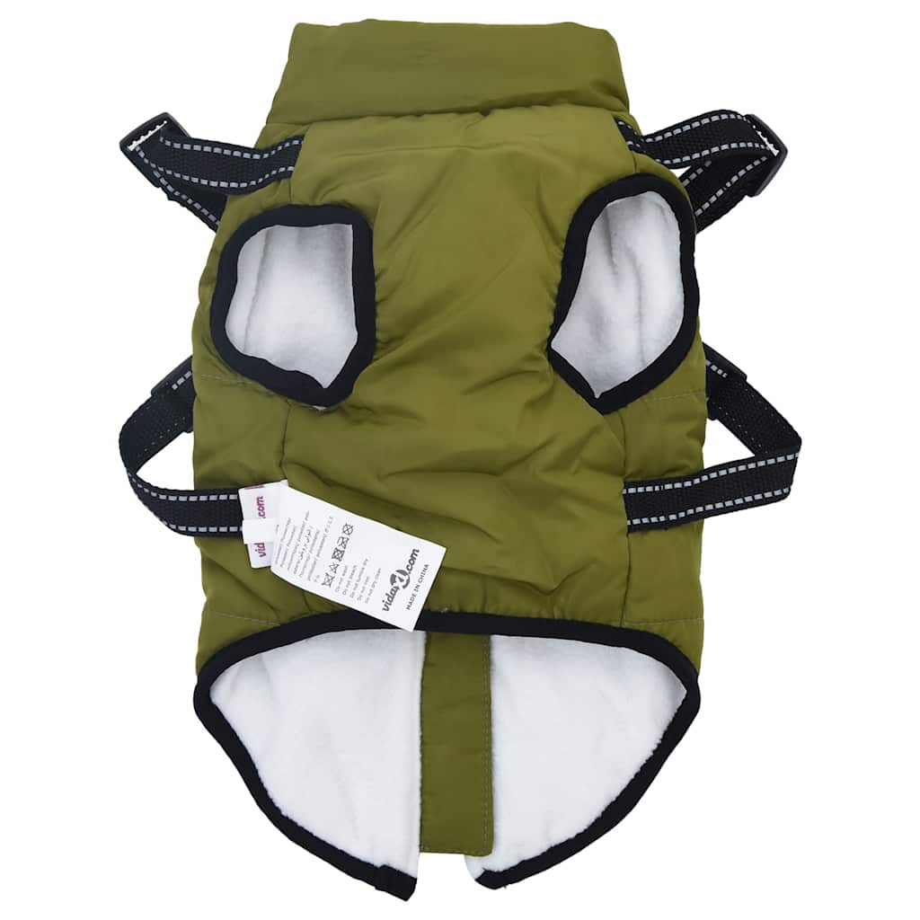 Harnais imperméable réfléchissant pour chien, vert armée, L36