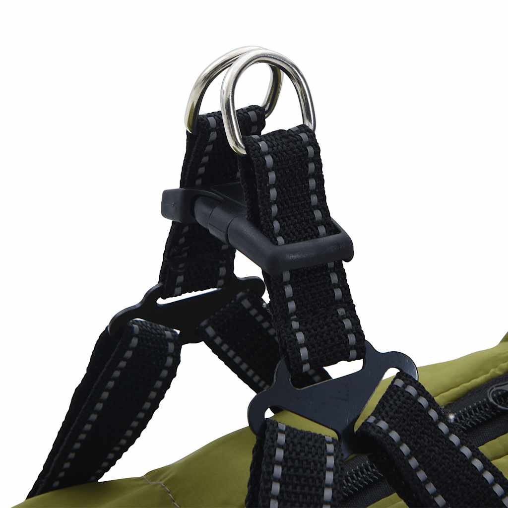 Harnais imperméable réfléchissant pour chien, vert armée, L36