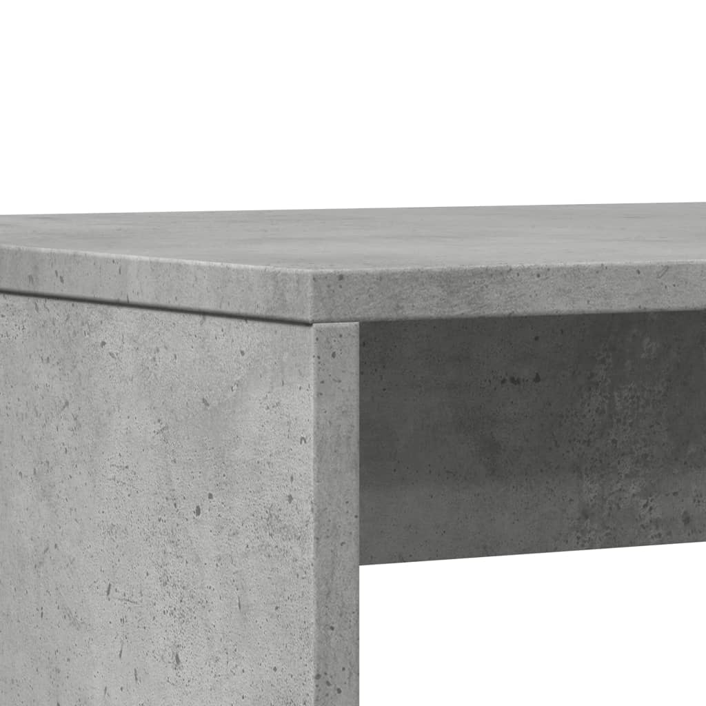 3-piece dining table and bench set concrete grey wood material