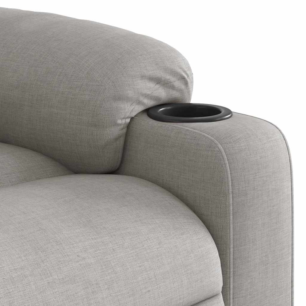 Fauteuil de massage électrique en tissu gris nuage