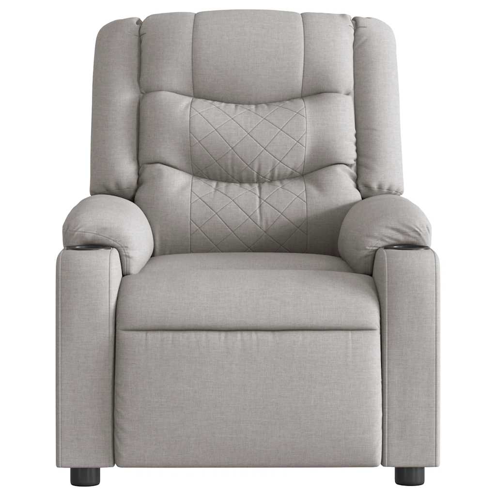 Fauteuil de massage électrique en tissu gris nuage